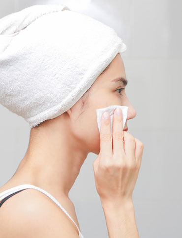 Toalhitas cosméticas de algodão